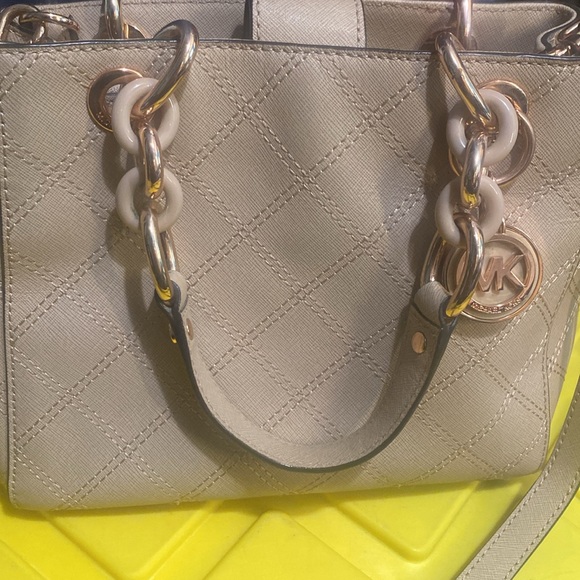 💜Michael Kors Cynthia Satchel Dusty Rose - Picture 7 of 14